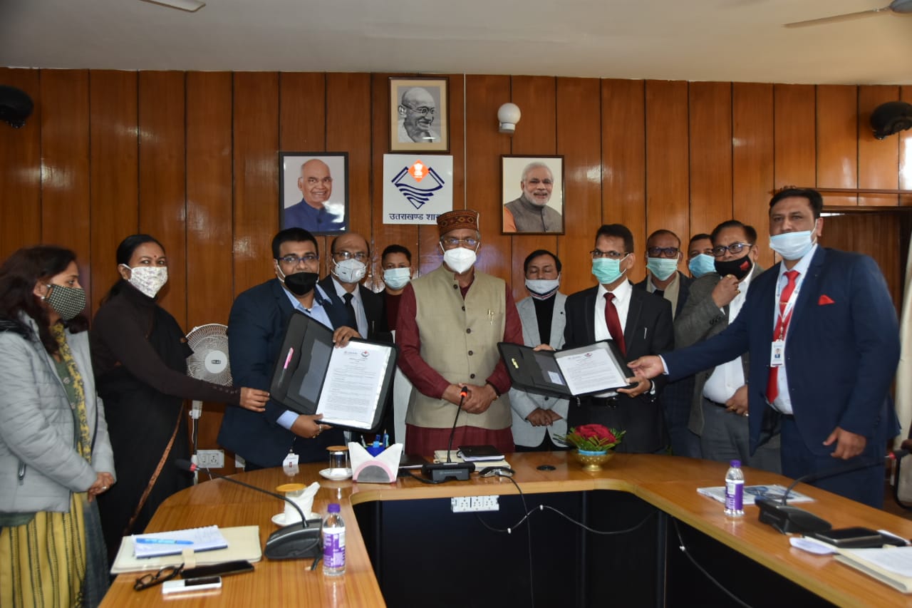 मुख्यमंत्री  त्रिवेंद्र सिंह रावत की उपस्थिति में मंगलवार को सचिवालय में तकनीकी शिक्षा विभाग एवं एजुस्किल के मध्य में समझौता ज्ञापन हस्ताक्षरित किया गया