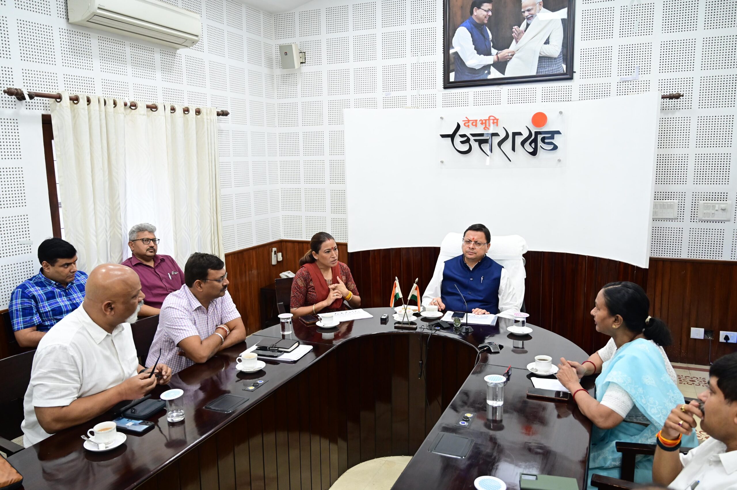 मुख्यमंत्री धामी ने की राज्य में होने वाले 38 वें राष्ट्रीय खेलों के आयोजन की समीक्षा।