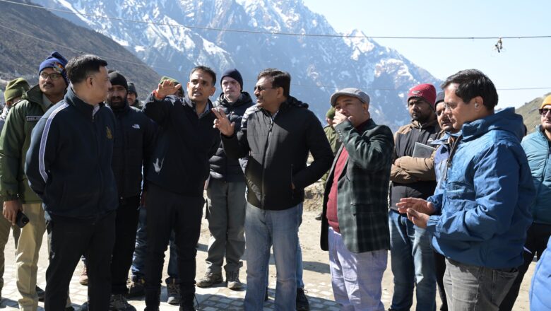निरीक्षण के दौरान मुख्य सचिव ने रुद्र प्वाइंट और घोड़ा पड़ाव का भी निरीक्षण किया