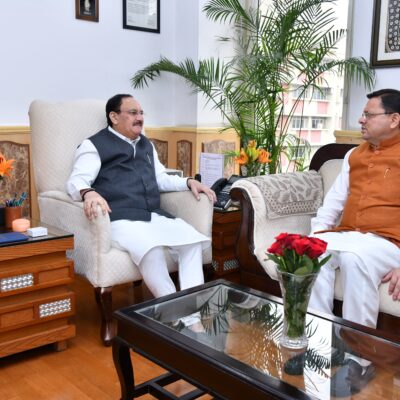 सीएम धामी ने केंद्रीय मंत्री जेपी नड्डा से उत्तराखंड के पर्वतीय क्षेत्रों में आपातकालीन सेवाओं के लिए अतिरिक्त हेलीकॉप्टर उपलब्ध कराने का अनुरोध किया      