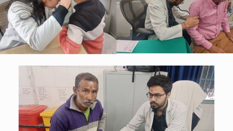 श्री महंत इन्दिरेश अस्पताल ने सामुदायिक स्वास्थ्यकेन्द्र सहिया में लगाया निःशुल्क स्वास्थ्य शिविर