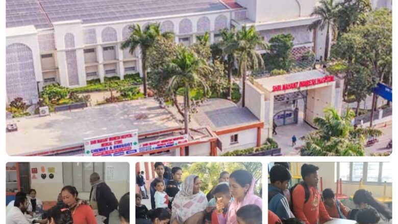 श्री महंत इन्दिरेश अस्पताल के निःशुल्क स्वास्थ्य शिविर का 2104 मरीजों ने उठाया लाभ