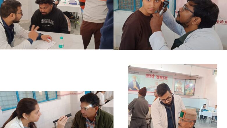 श्री महंत इन्दिरेश अस्पताल के निःशुल्क स्वास्थ्यपरीक्षण शिविर का 602 मरीजों ने उठाया लाभ