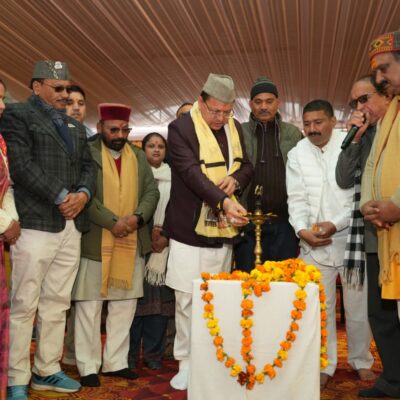 मुख्यमंत्री धामी ने सेमलडाला पीपलकोटी में 24वें बंड विकास औद्योगिक, पर्यटन, किसान एवं सांस्कृतिक मेले में प्रतिभाग किया