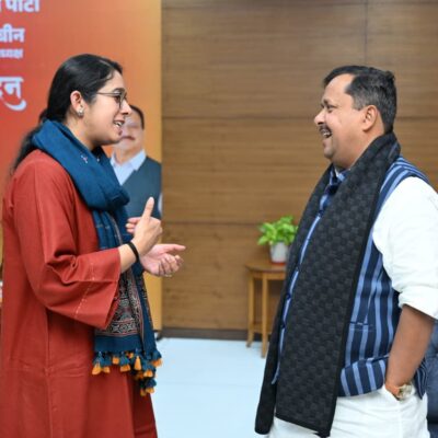 भाजपा प्रदेश मंत्री नेहा जोशी ने राष्ट्रीय कार्यकारी अध्यक्ष नितिन नवीन से की शिष्टाचार भेंट