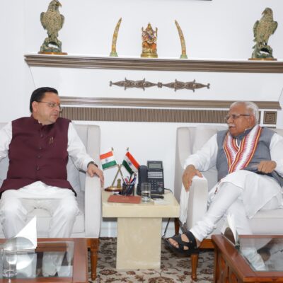 उत्तराखंड की बढ़ती बिजली जरूरतों पर धामी ने मनोहर लाल खट्टर के साथ की विस्तृत चर्चा